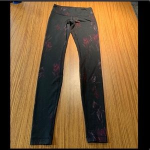 lululemon leggings with a flower pattern